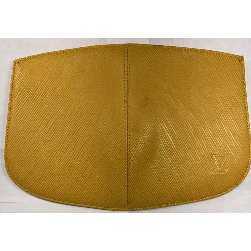 Vintage Louis Vuitton Epi Leather Jaune Yellow Clutch Pochette Made France